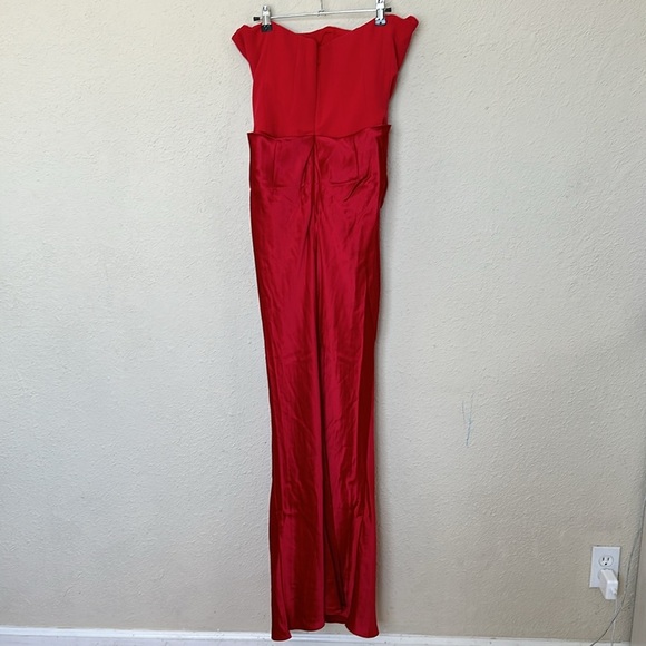 HOUSE OF CB 'Persephone' Scarlet Strapless Corset Maxi Dress NWOT size S - Picture 12 of 17